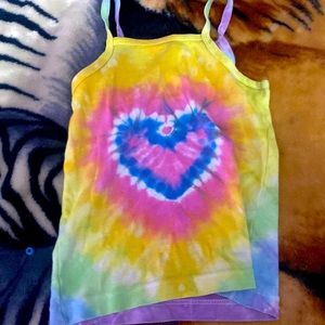 Rainbow heart tank top